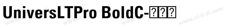 UniversLTPro BoldC字体转换
